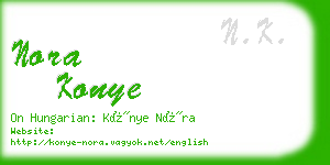 nora konye business card